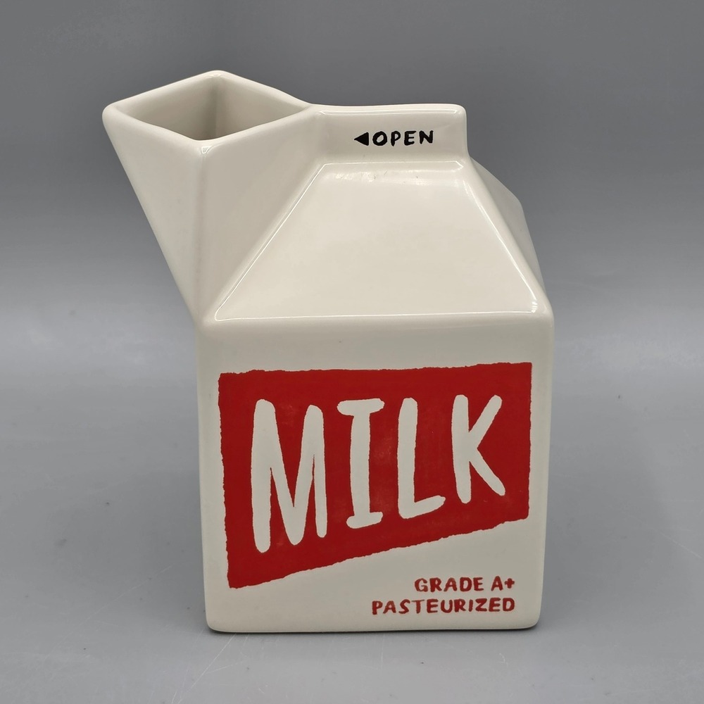 Kate Spade Creamer Piping Hot White Milk Carton All In Good Taste Lenox Ceramic